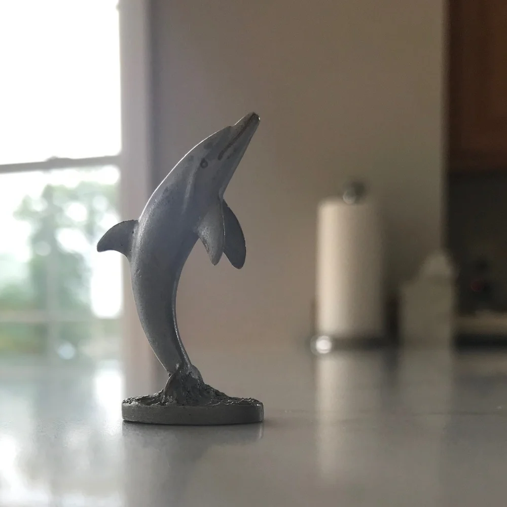 Vintage 1982 Pewter Dolphin Figurine Number 273 Spoontiques, Inc.